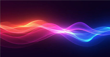 Colorful smooth light lines background. Vector illustration.