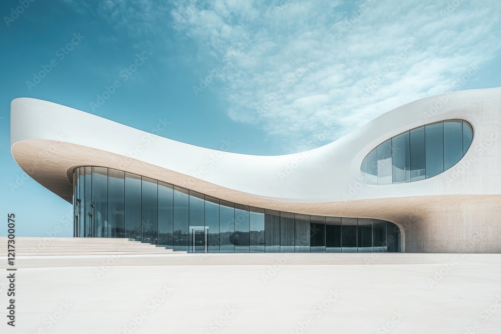 Canvas Prints Curved Roof Building Sky