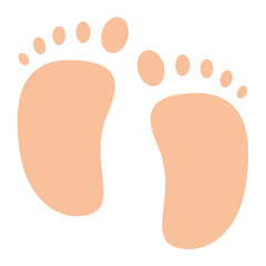 Baby Feet Icon Style