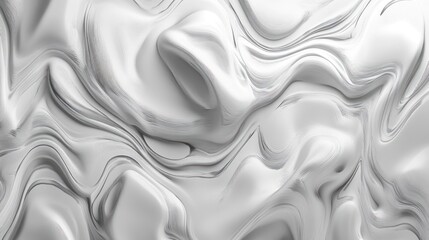 Fototapeta premium Abstract white swirling liquid texture background.