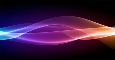 Colorful smooth light lines background. Vector illustration.