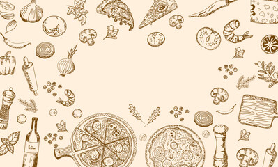 pizza element illustration food element aesthetic
