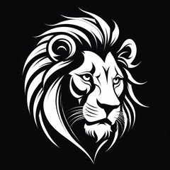 Obraz premium Lion face vector illustration sign