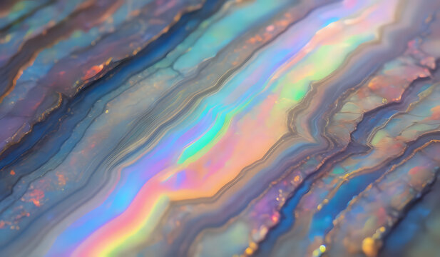 iridescent colorful opal stone texture background