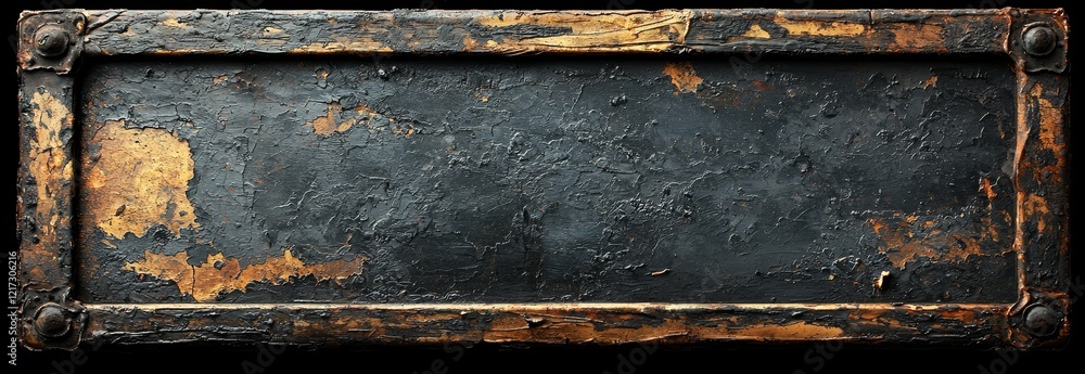 Aufkleber a square-framed set of old paper texture, with a grungy frame on a black background, ideal for repli