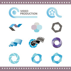 Set von Video- und Fotografie-Icons