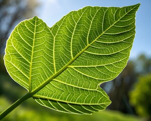 Fototapeta premium close up of green leaf