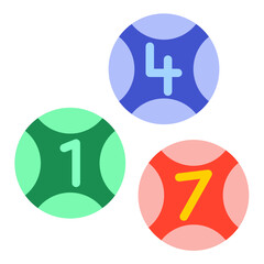 Obraz premium Lottery Balls Icon Style