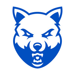 Wolf Head Vector Logo Design Template