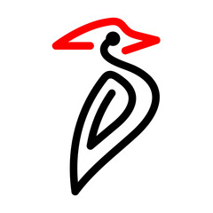Woodpecker Vector Logo Design Template