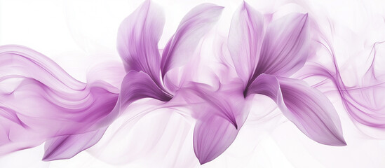 Light purple orchids orchidaceae, isolated on white background