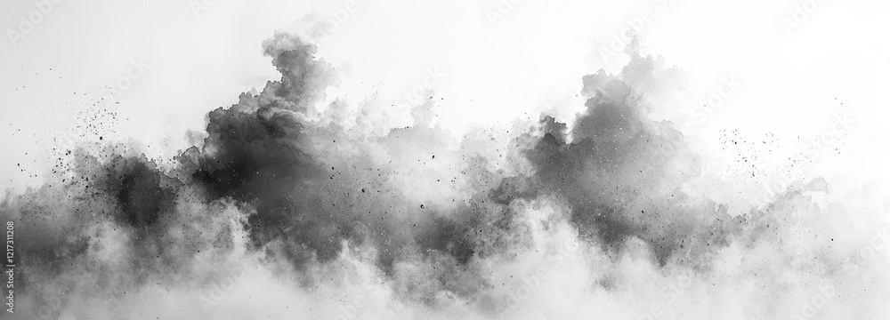 Poster isolated colorful smoke steam on a transparent background, ideal for creating fog and mist effects i