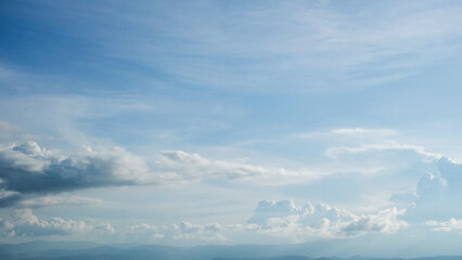 A blue sky and clouds