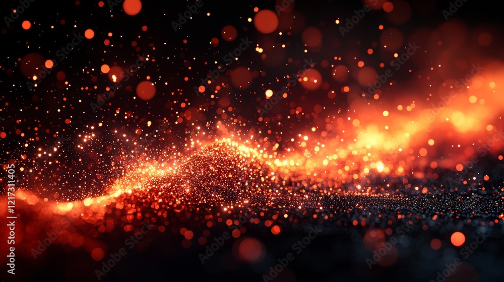 Poster futuristic quantum nanotechnology robots constitute a mesmerizing 3d overlay, ascending and circling
