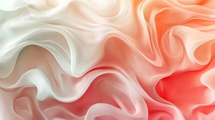 Fototapeta premium A soft pink abstract digital background with swirling patterns and a gradient of pastel colors, creating a calming and fluid digital atmosphere