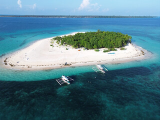 Aerial view of Patawan island in Balabac, Philippines. High quality photo