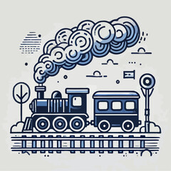 vector illustration of train