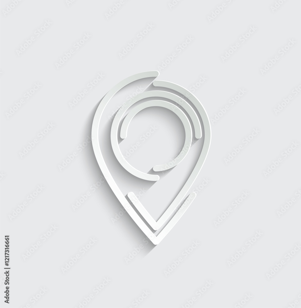 Poster map pointer - vector icon