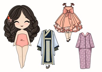 Paper doll dress up 