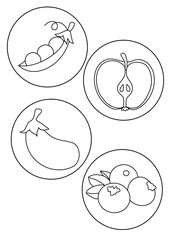 hand drawn illustration of an apple