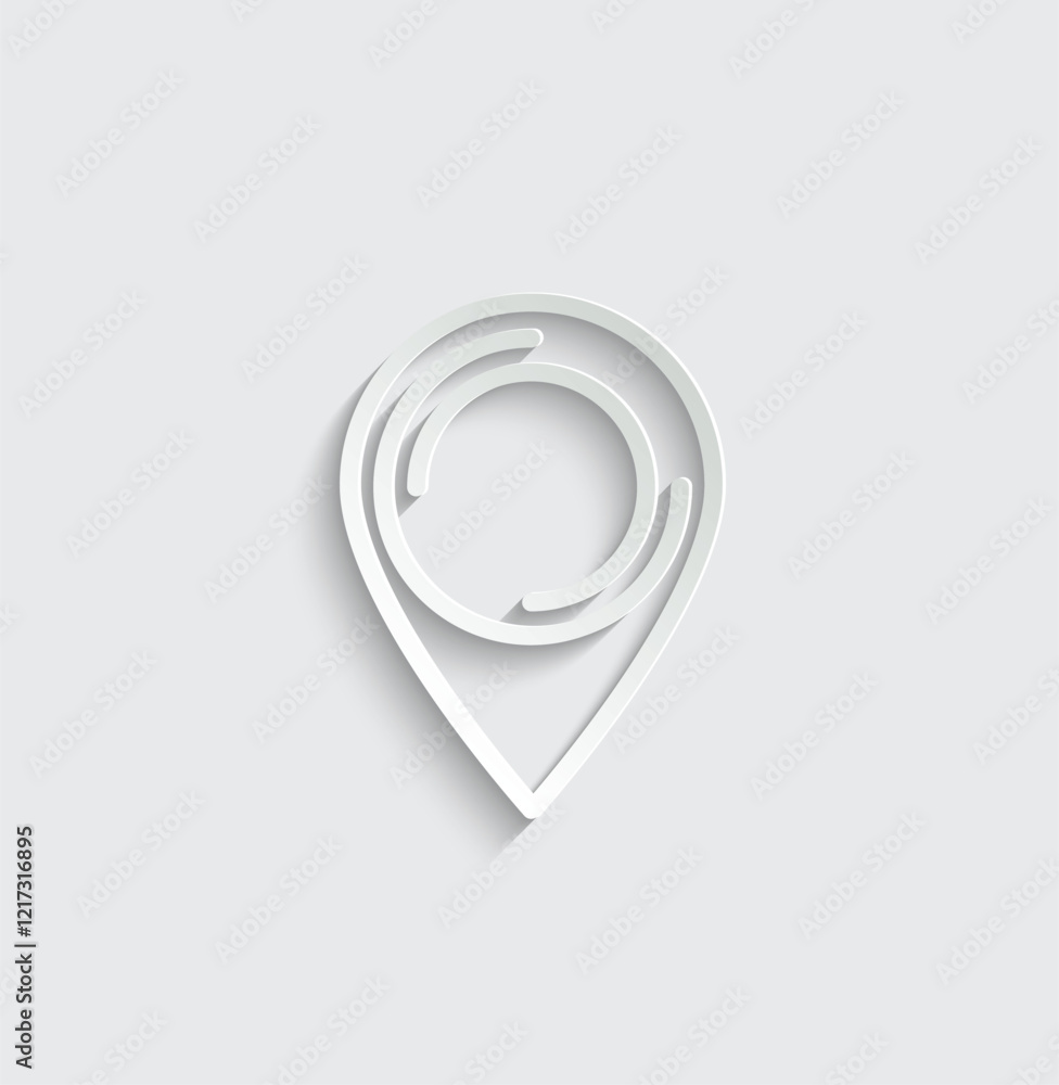 Poster map pointer - vector icon