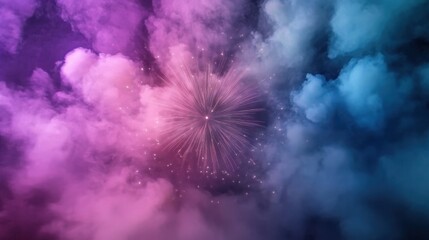 Fototapeta premium a spectacular fireworks display lighting up the night sky, with vibrant colors bursting in all directions