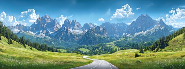 Naklejka premium Großglockner-Hochalpenstraße durch die Alpen Österreichs