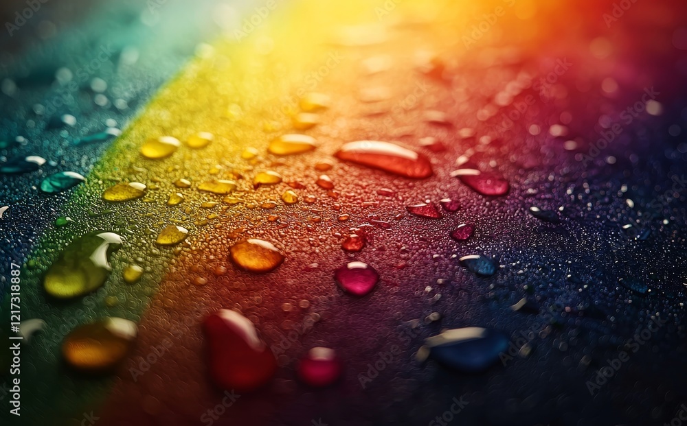 Poster rainbow color gradient set against a black background to create a texture overlay. this abstract cre