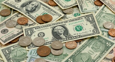 US Dollar Bills at Night