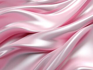 Obraz premium A pink fabric with a wave pattern. The fabric is very soft and looks very pretty. The pink color gives a sense of elegance and luxury
