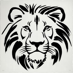 Fototapeta premium minimalist lion logo illustration