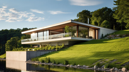 Modern Lakeside House Design with Stunning Views