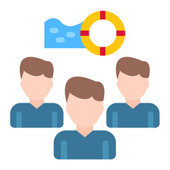 Disaster Relief Team Icon Style