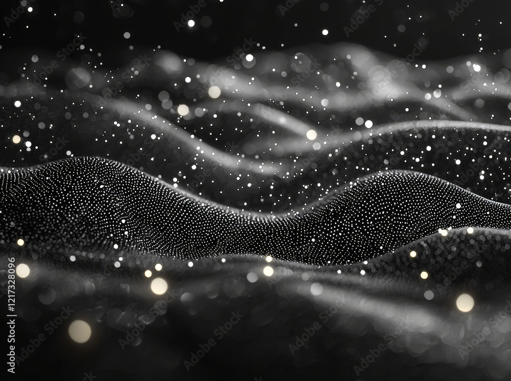 Poster halftone style in black grainy texture with a dot stipple transparent gradient background