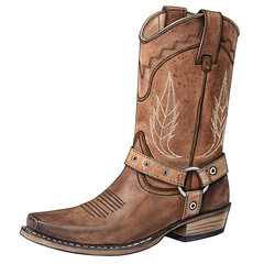 cowboy boot  isolated on white