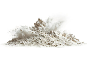 Most common constituent, silicon dioxide isolated on transparent background