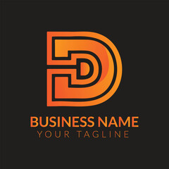 Fototapeta premium d letter logo