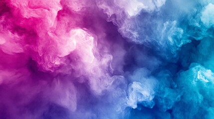Fototapeta premium A vibrant abstract background showcasing pink and blue smoke blending seamlessly, creating a dreamy atmosphere.