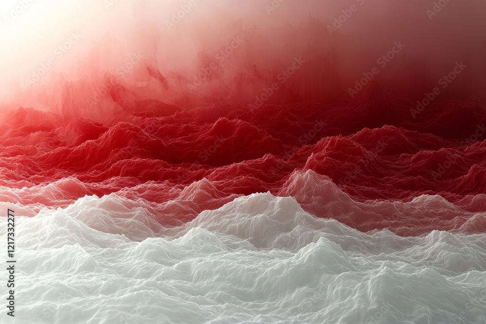 Poster isolated red smoke effect on a transparent background. floating fog texture in red. abstract fog ove