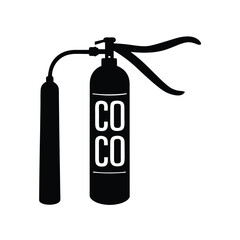 carbon dioxide co extinguishers vector illustration 