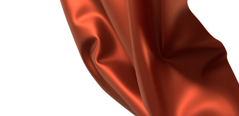 Abstract Draped Burnt Orange Fabric