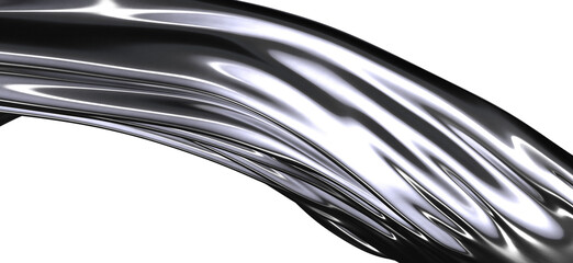 Abstract Black Liquid Flow