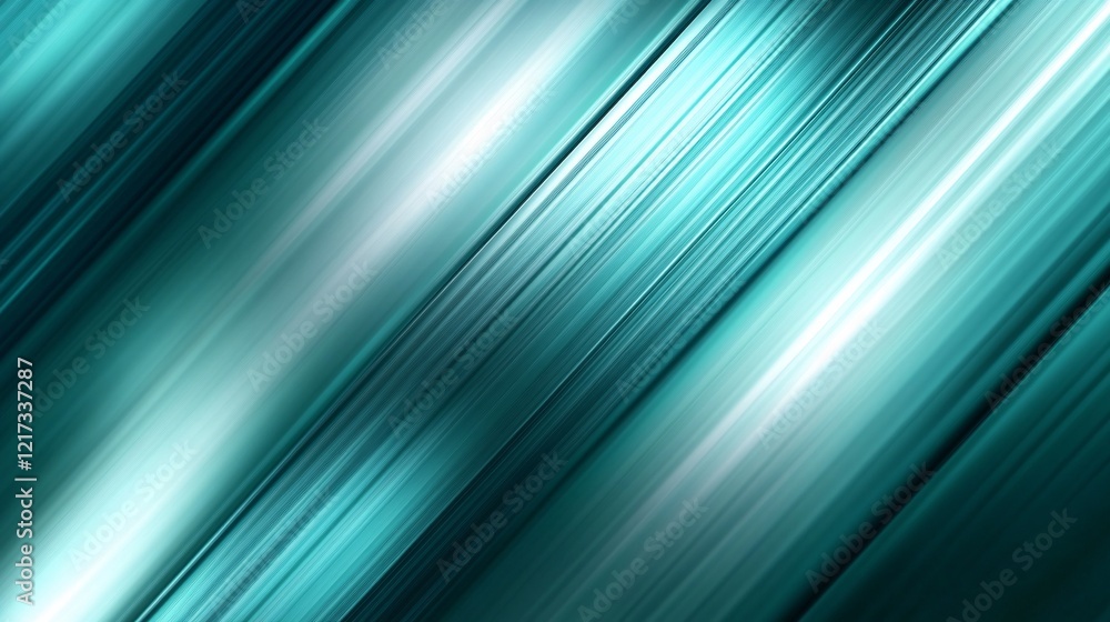 Poster dynamic teal abstract background with flowing light streaks and diagonal lines.