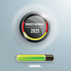 Startknopf Bundestagswahl 2025 Loading