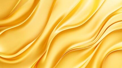 Fototapeta premium A smooth wave of luxurious golden fabric, exuding elegance and warmth.