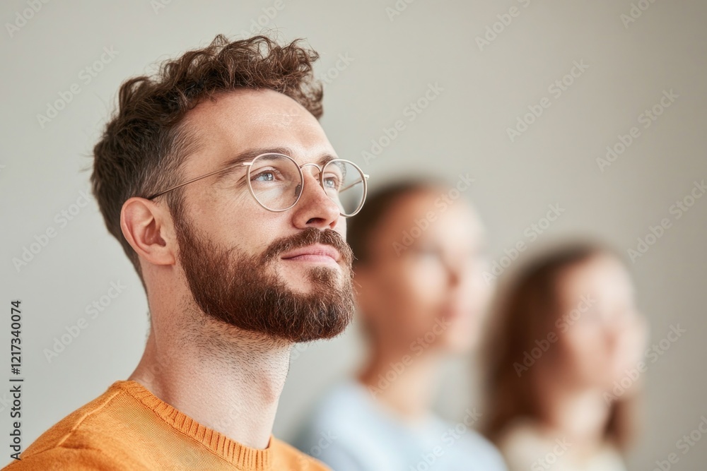Poster supportive group therapy session with individuals engaged in open discussion their expressions conve