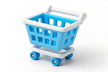 Fototapeta premium blue shopping cart