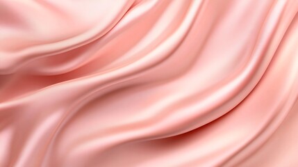 Obraz premium Elegant flowing pink satin fabric with soft curves and delicate textures.