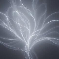 Light art in ethereal style with soft flowing beams