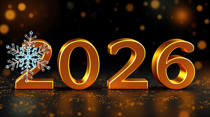 2026 Happy New Year Greeting Card
